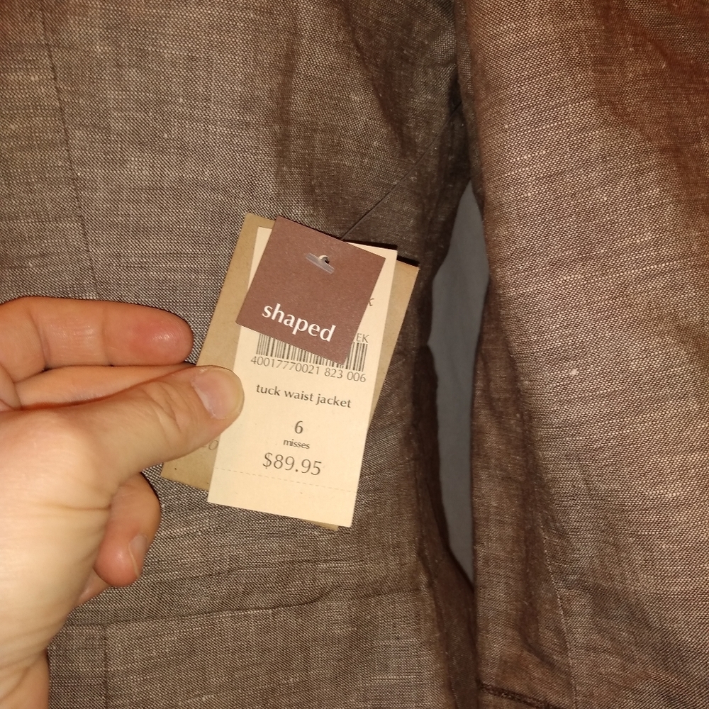 Cold Water Creek Size 6 Tuck Waist Jacket Blazer W - Picture 6 of 6